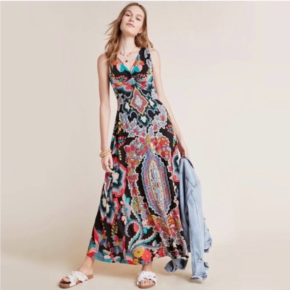 Maeve Dresses & Skirts - MAEVE Anthropologie Camila multicolor floral maxi dress size small